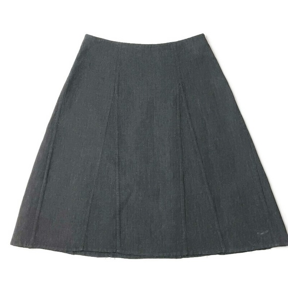 Louis Vuitton A Line Charcoal Wool Skirt - Picture 2 of 4